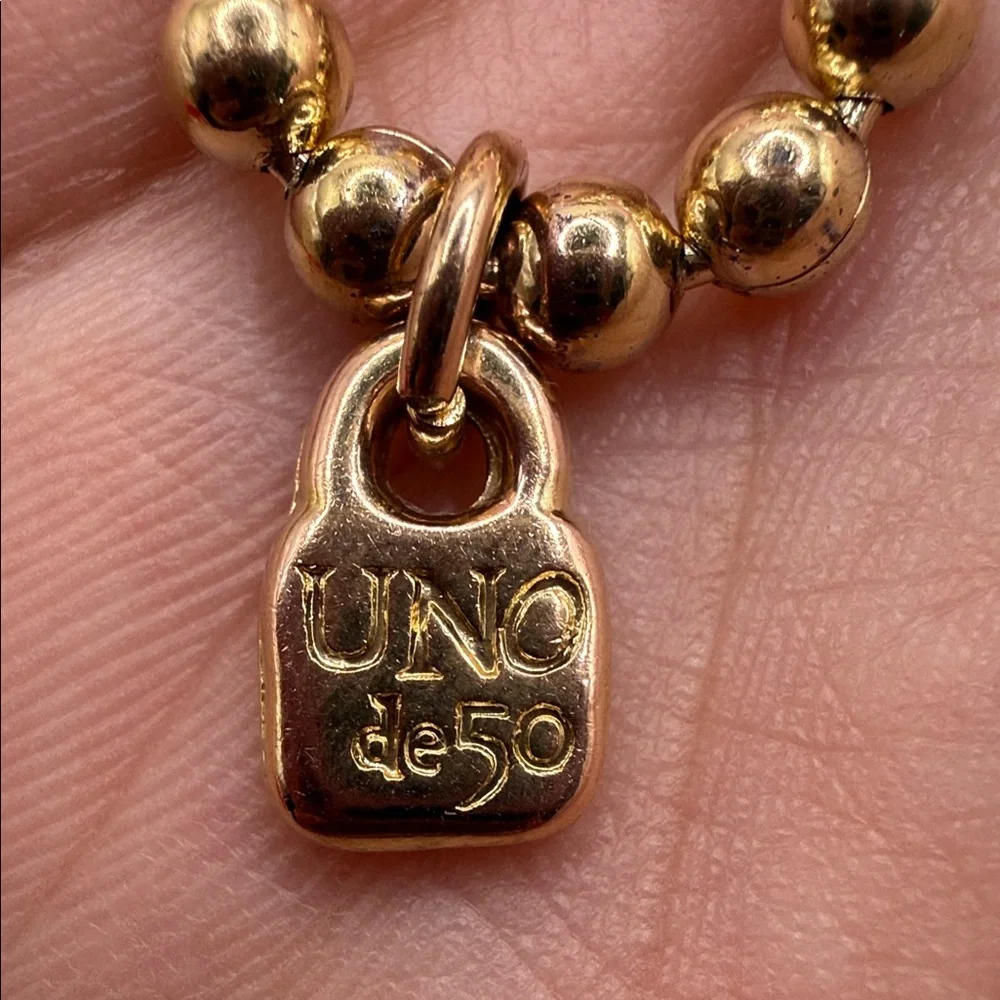 (Firm price )Authentic Second hand 🤚 UNO de 50 Metallic Beaded Bracelet